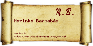 Marinka Barnabás névjegykártya