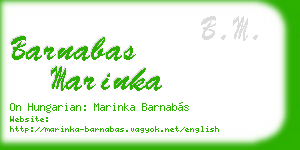 barnabas marinka business card
