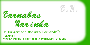 barnabas marinka business card